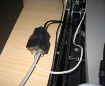 ２分岐アダプタ使用画像